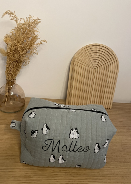 Trousse de toilette matelassée