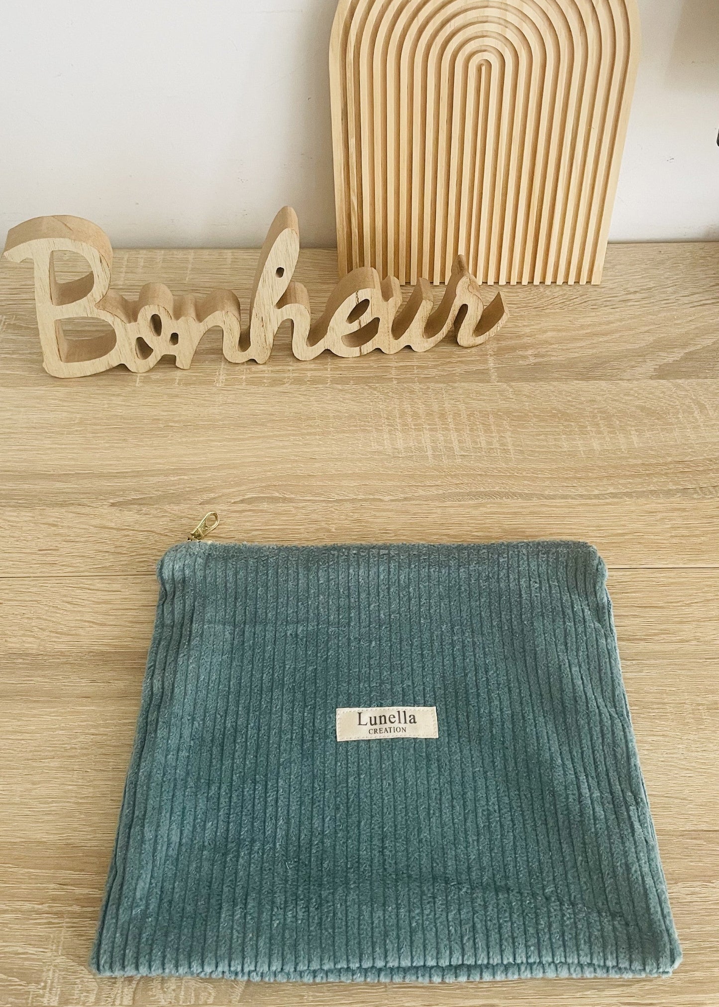 Trousse plate velours cotelé
